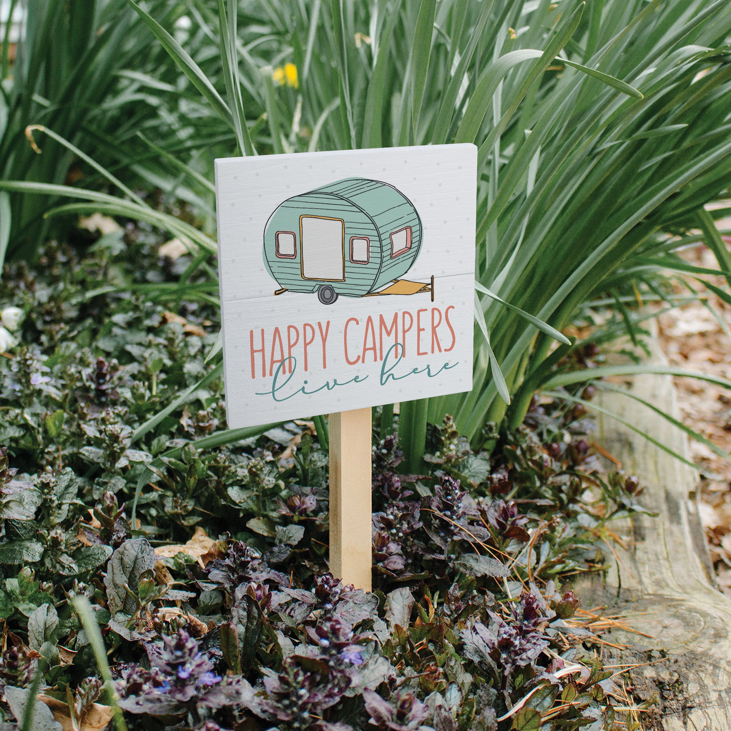 **Happy Campers Garden Sign