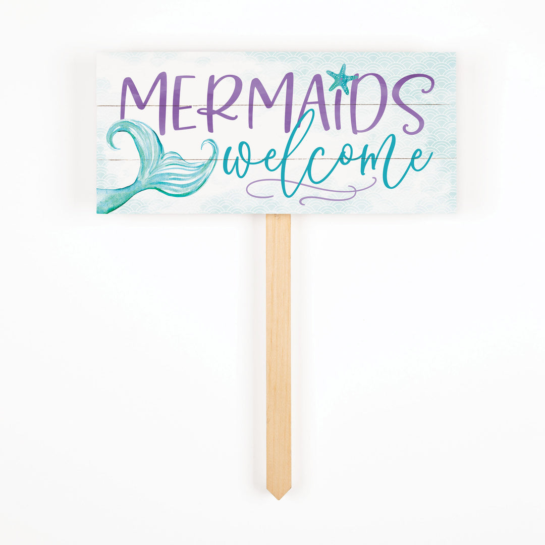 Mermaids Welcome Garden Sign