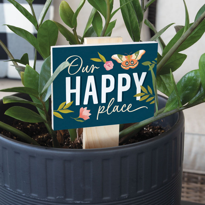 Our Happy Place Garden Sign