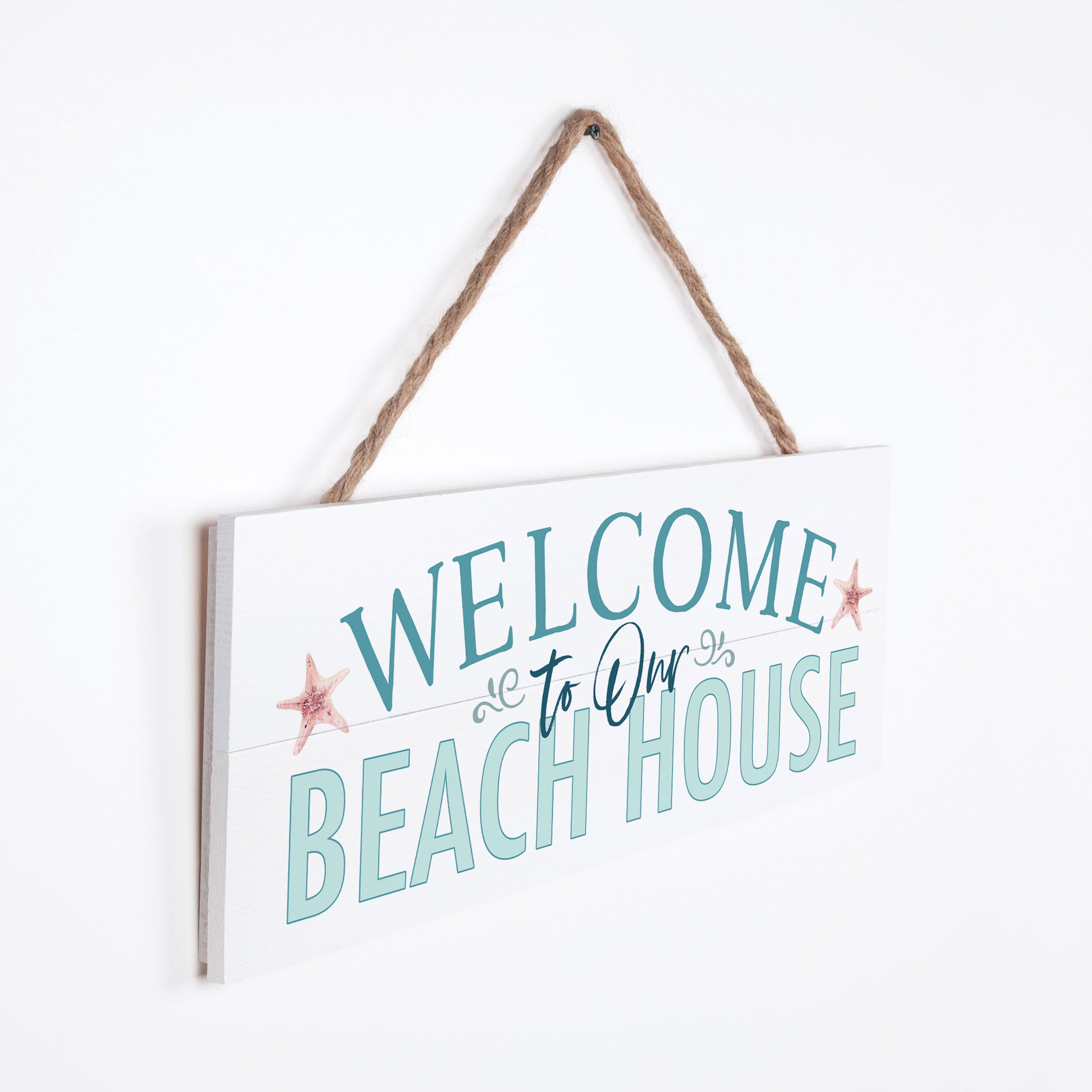 Welcome To Our Beach House Outdoor Hanging Sign
