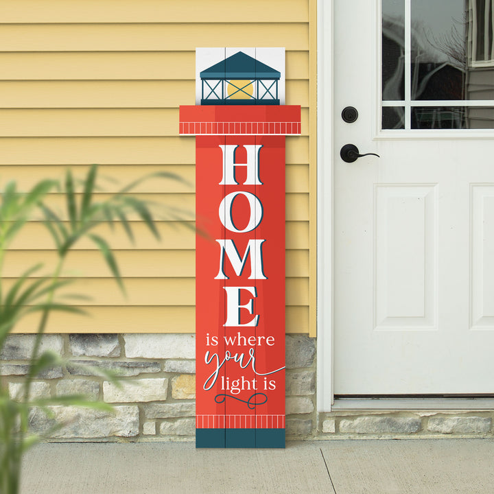 Home Is Where Your Light Is Outdoor Porch Sign