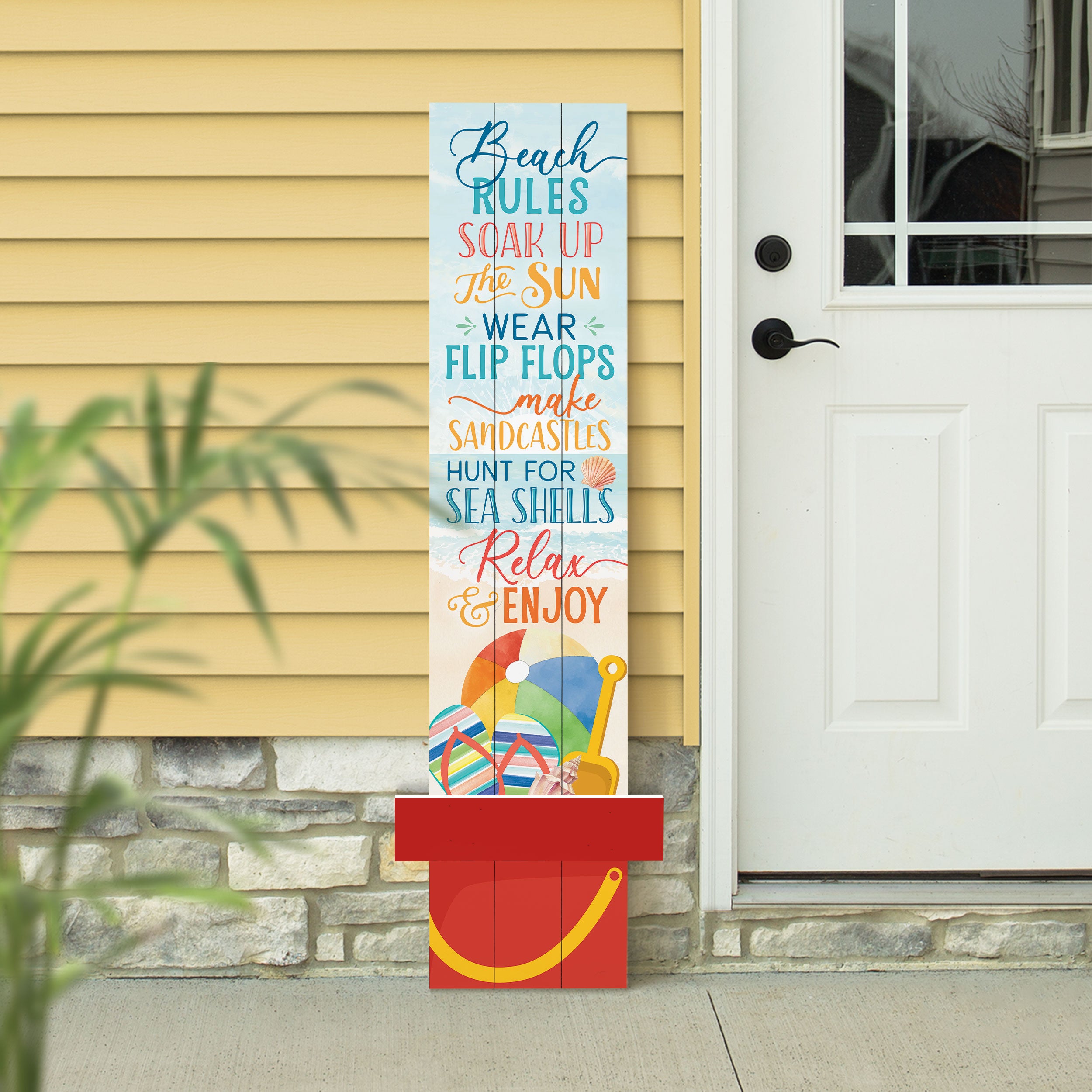 Beach Rules Outdoor Porch Sign
