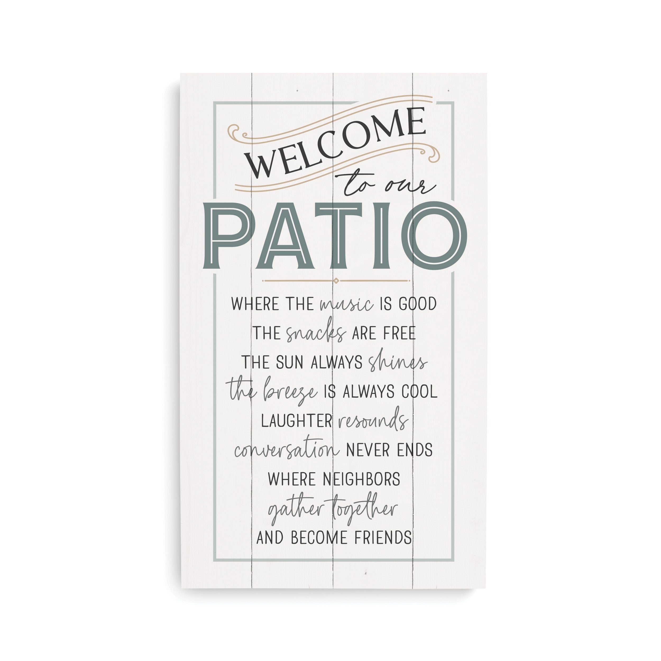 **Welcome To Our Patio Outdoor Porch Sign