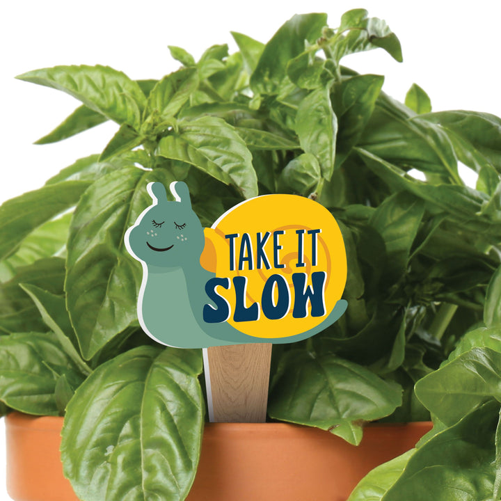 Take It Slow Plant Pal Garden Sign