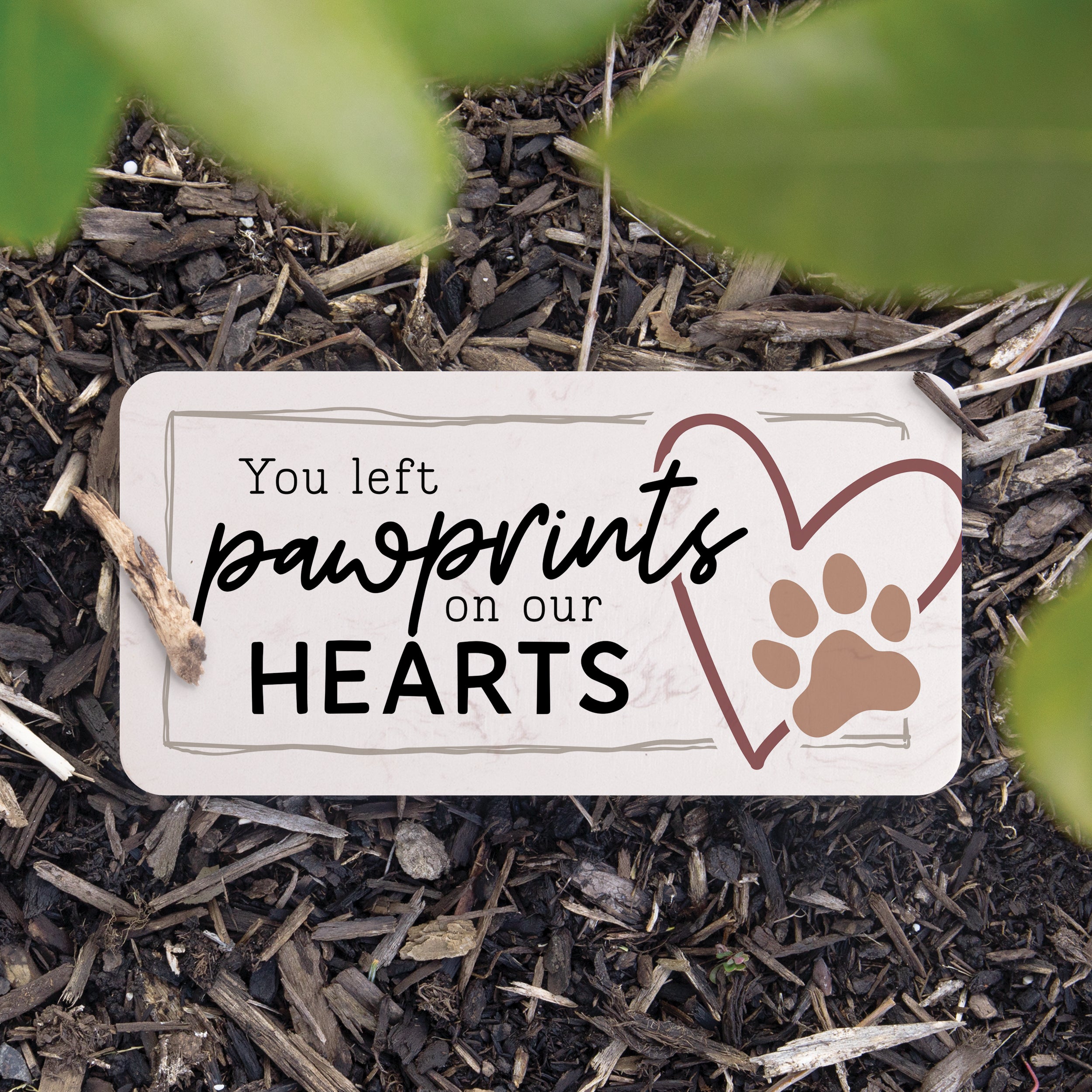 You Left Pawprints On Our Hearts Garden Stone