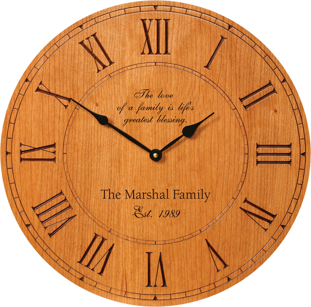 Personalized Carved Clock