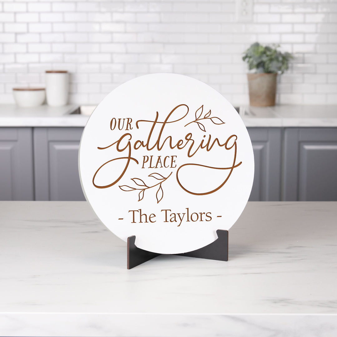 Personalized Circle Easel Sign