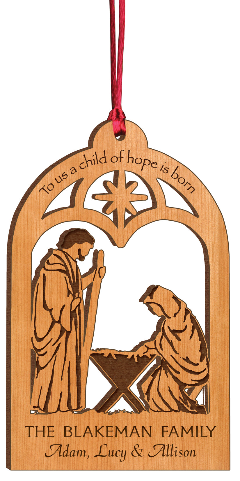 Personalized Manger Ornament