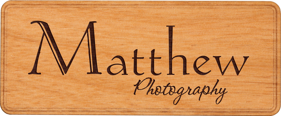 Personalized Rectangular Wooden Name Badge