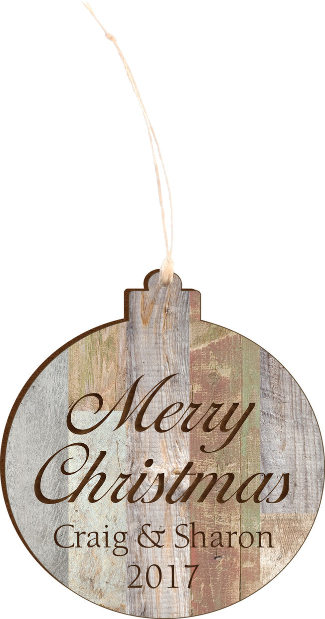 **Personalized Light Faux Wood Ornament