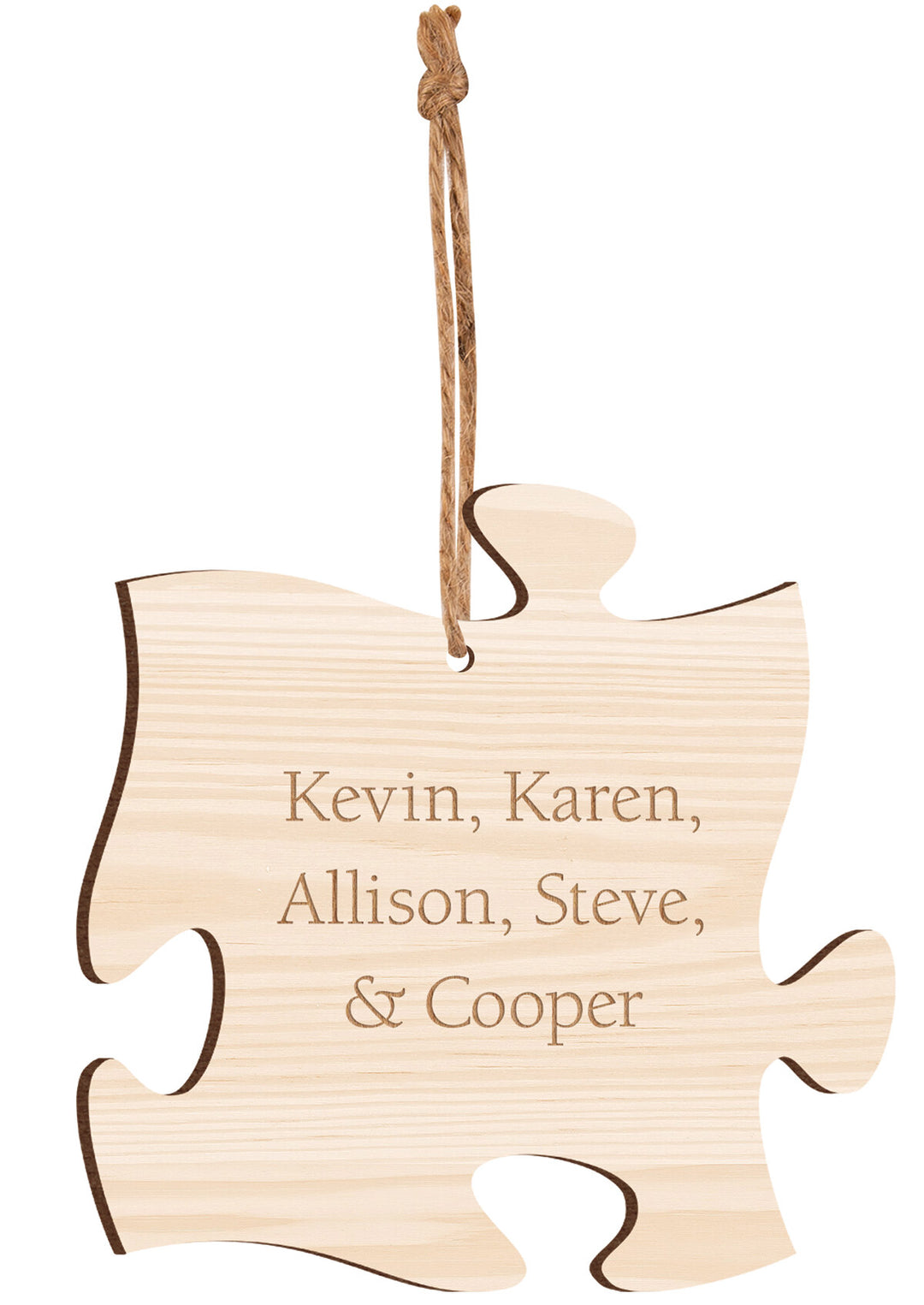 Personalized Puzzle Piece Ornament, 2-pack