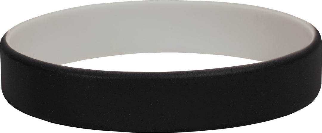 *Personalized Black & White Silicone Wristband