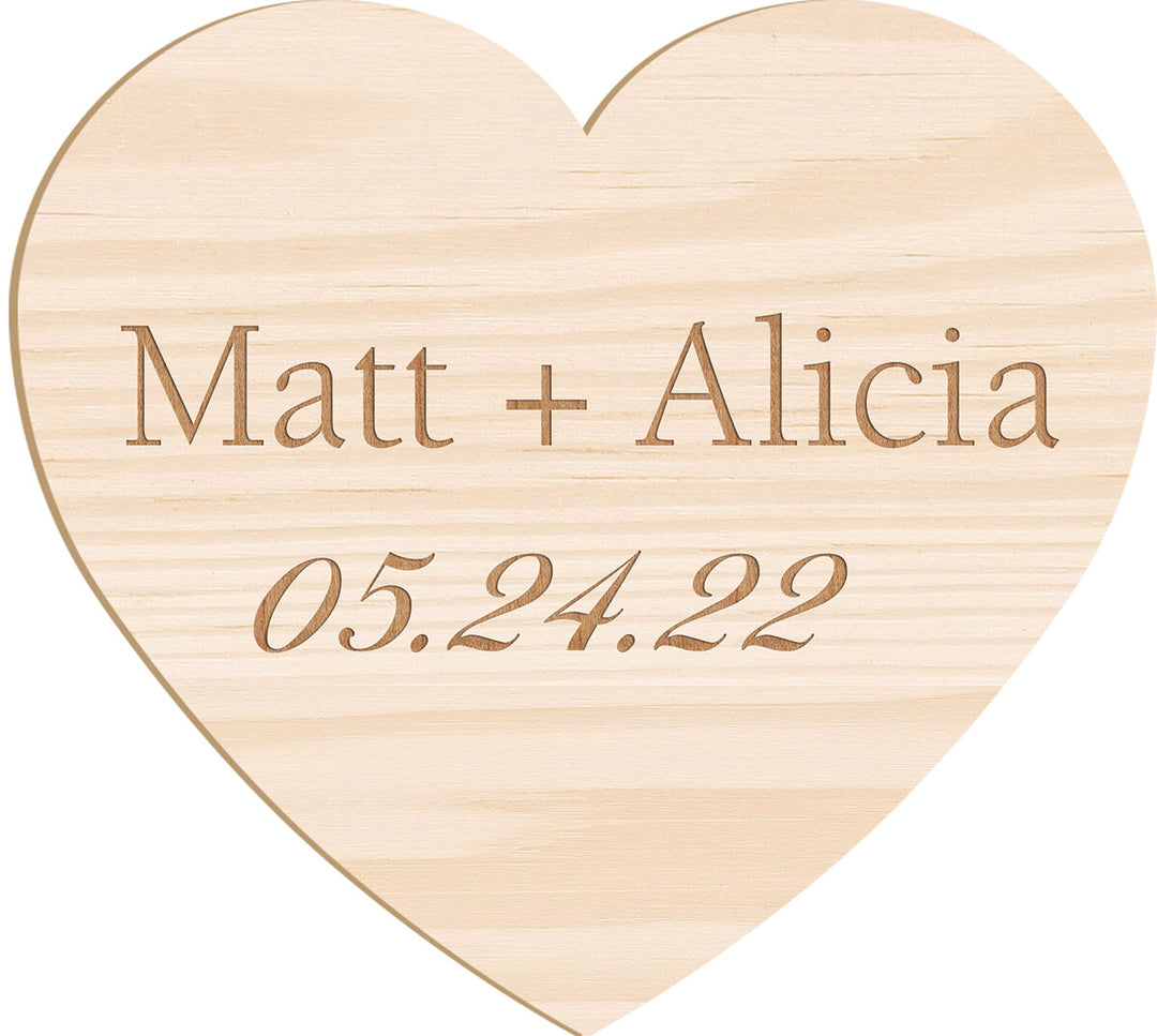 *Personalized Heart Wooden Sticker