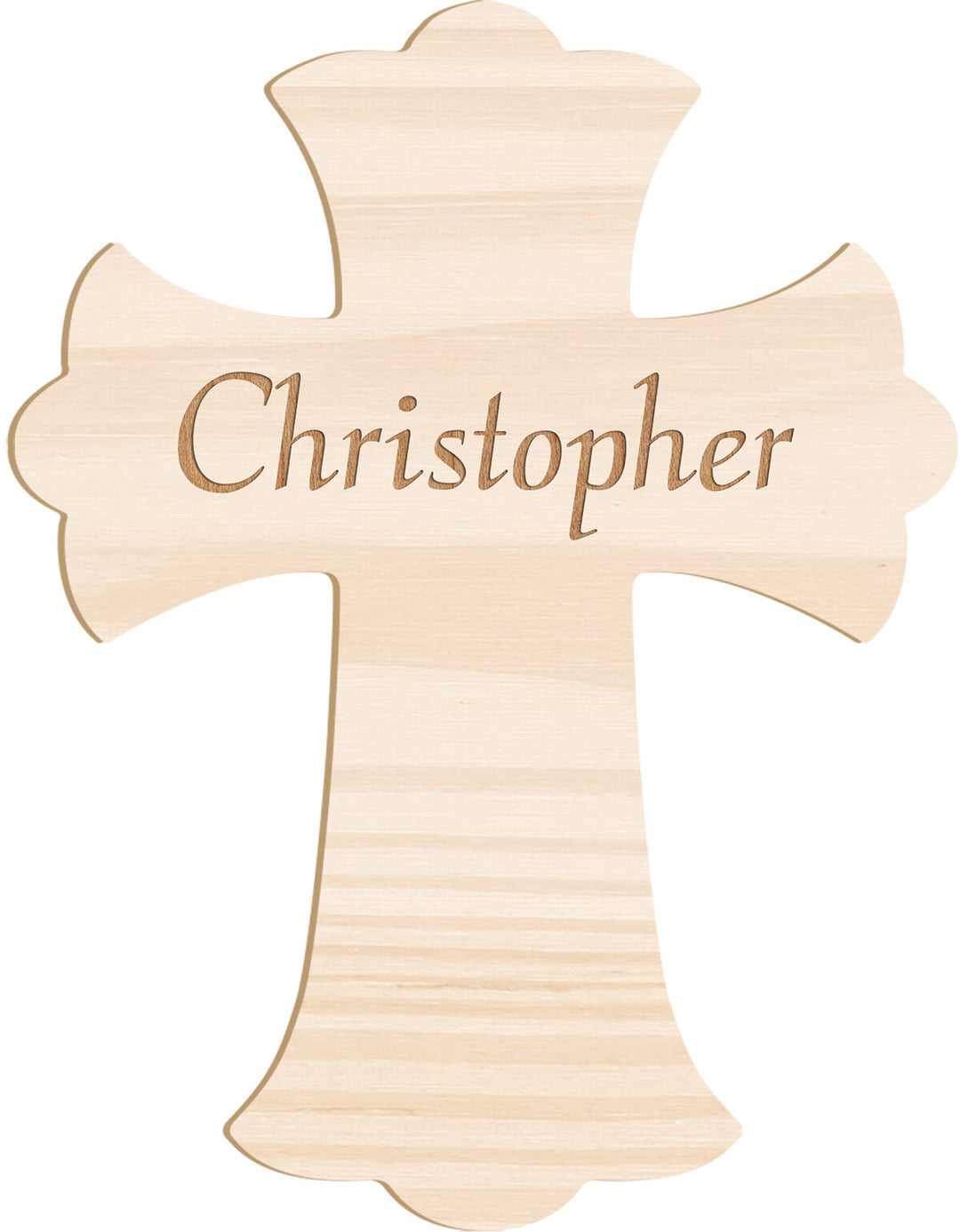 *Personalized Cross Wooden Sticker