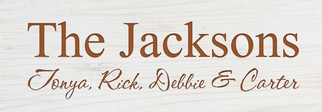 Personalized White Faux Wood Sign